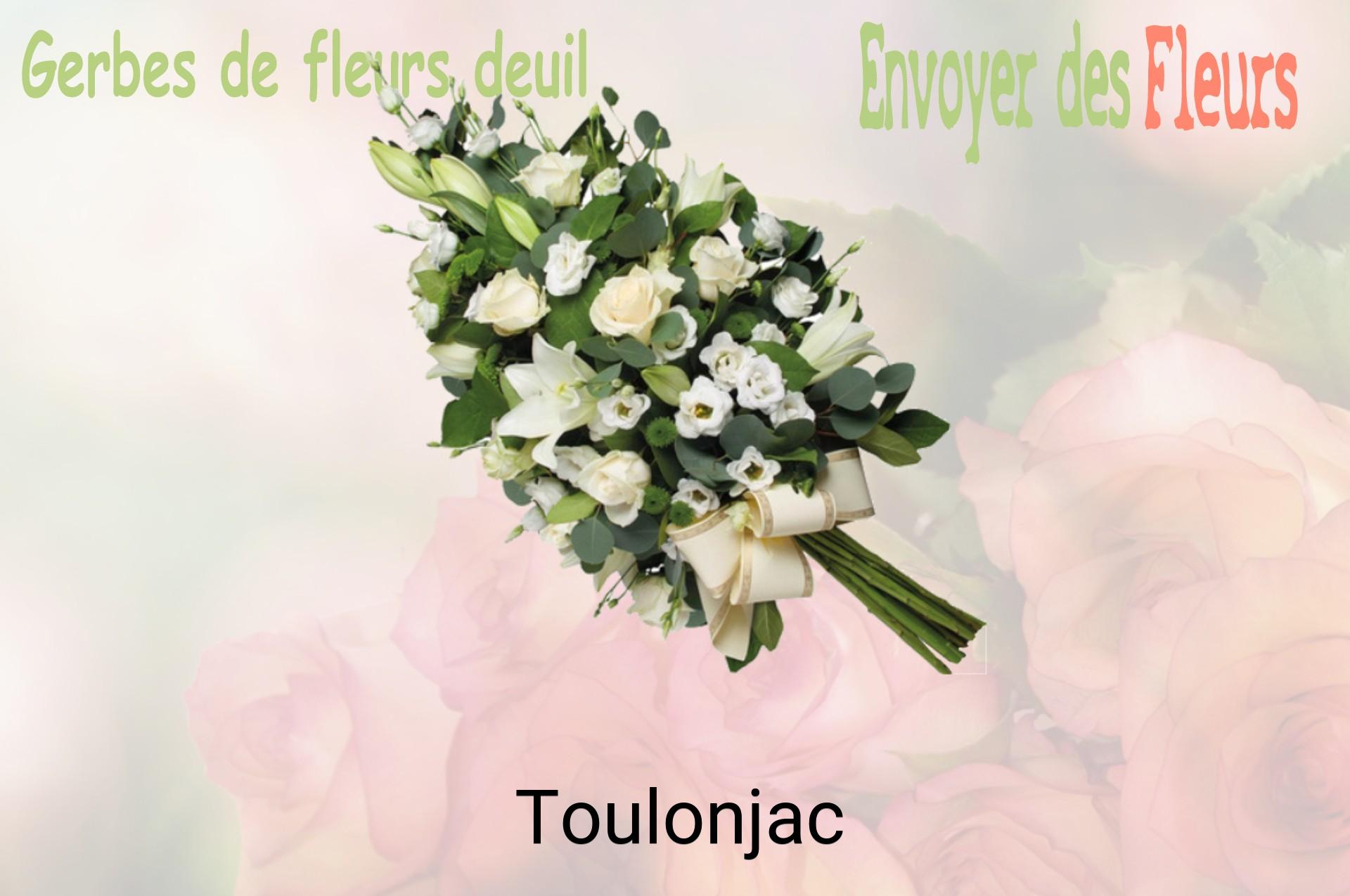 Gerbe de fleurs de deuil livrée à Toulonjac